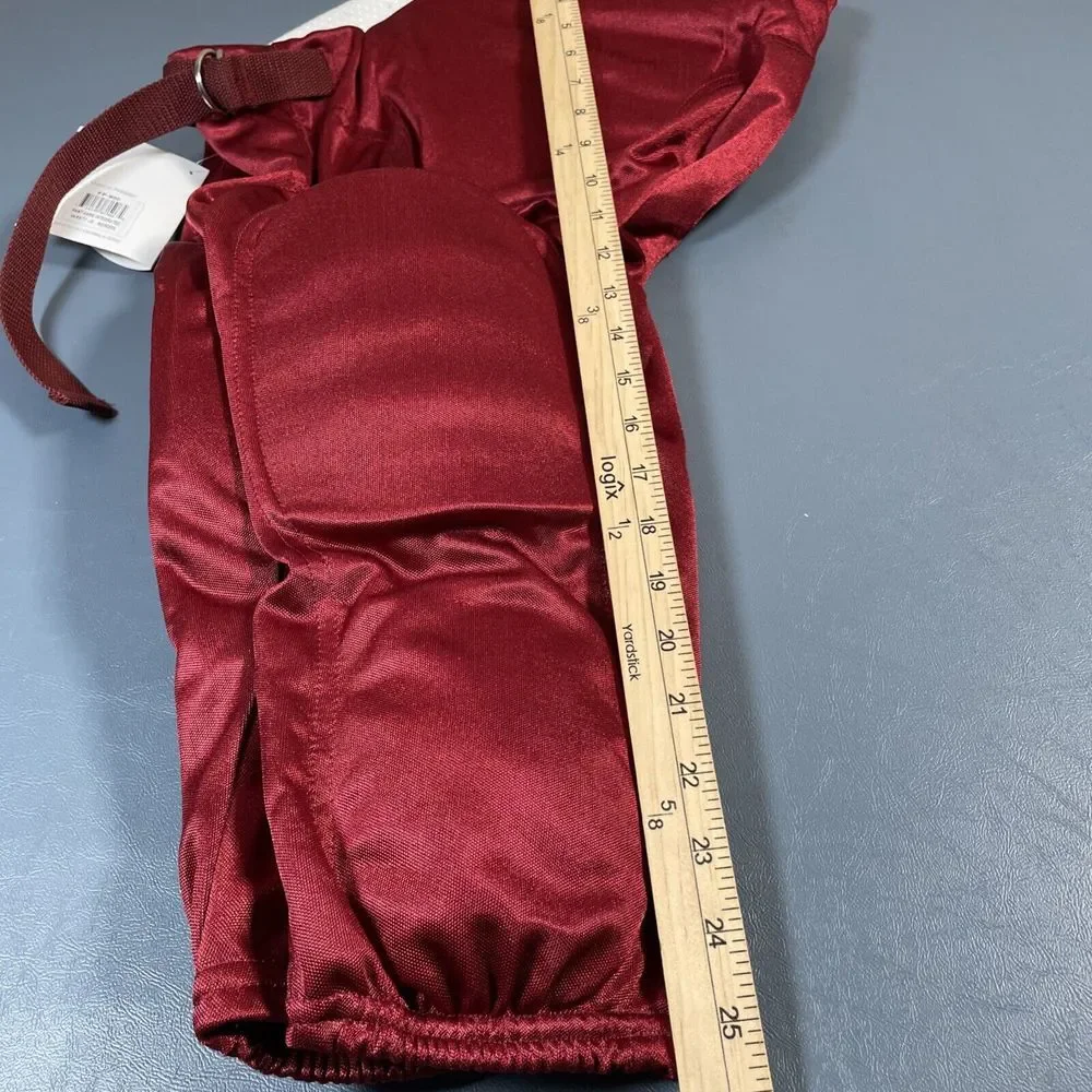 NWT Adams Varsity All-in-one Integrated Padded Football Pants Sz Med‎ Maroon